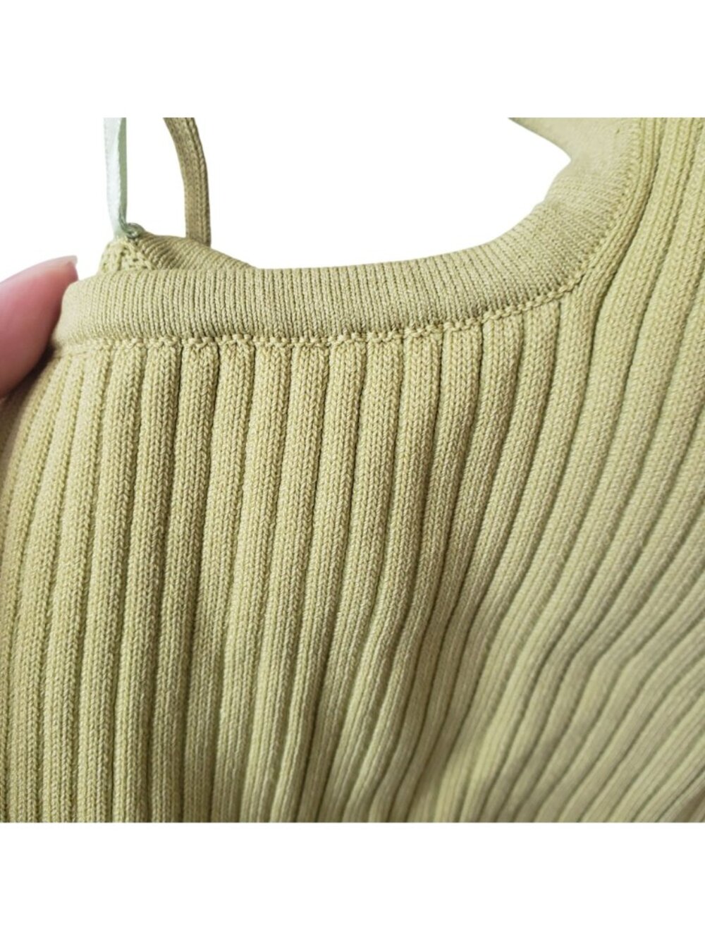 Significant Other Green Knit Midi Side Cut Out Open Back Dress Revolve Summer - Picture 7 of 15